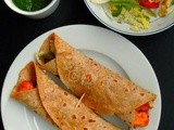 Kadai Paneer Roll/Kadai Paneer Kathi Roll