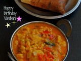 Low Fat Vada Curry~~ a Virtual Birthday Party for Vardhini