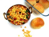 Misal Pav with Homemade Wheat Pav Buns ~~snc Challenge