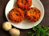 Mushroom & Coriander Leaves Savoury Cake