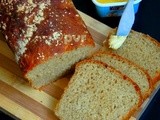 No Knead Light Wheat Loaf/Vegan No Knead Wholewheat Loaf