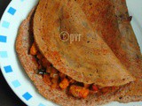 Paneer Masala stuffed Ragi Masala Dosa