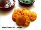 Papdi/Papri & Mint Chutney n Sweet Tamarind Chutney for Chaat