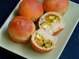 Potato & Paneer Stuffed Yeasted Muffins