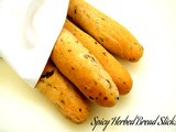 Spicy Herbed Breadsticks~My Guestpost for Sangeetha