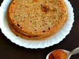 Stuffed Carrot & Moongsprouts Paratha