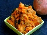 Sweet Potato Curry/Sakkaravalli Kizhangu Poriyal