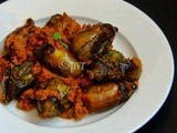 Vankaya Kura/Masala Gutti Vankaya Koora/Andhra style Stuffed Brinjals