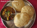 Breakfast Combo Ideas/Poori & Potato Masala Recipe/How to make Poori & Potato Masala with step by step photos