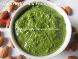 Cilantro Almond Pesto /Sauce – Bow Tie Pasta with Cilantro Almond Pesto