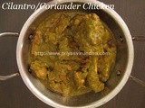 Cilantro Chicken Masala/Coriander Chicken Masala – Green Coriander Chicken Curry