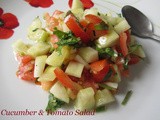 Cucumber & Tomato Salad/Weight loss Recipes/Diet Recipes/Easy and Quick Salad Recipes/Vellarikkai Thakkali Salad