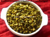 Kothavarangai Poriyal Recipe/Cluster Beans Stir Fry Recipe/How to make Kothavarangai Poriyal with step by step photos