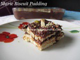 Marie Biscuit Pudding – No Bake - Eggless Marie Biscuit Pudding