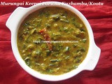 Murungai Keerai Poricha Kuzhambu/Drumsticks Leaves Poricha Kuzhambu/ Murungai Keerai Porciha Kuzhambu Recipe or Poricha Kootu Recipe