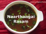 Naarthangai Rasam/Citron Rasam/How to make Naarthangai Rasam with step by step photos and Video