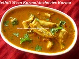 Nethili Meen Kurma Recipe/Anchovies Kurma Recipe/Nethili Meen Thithippu/Nethili Meen Curry with Coconut with step by step photos/ நெத்திலி மீன் குர்மா/ நெத்திலி மீன் தித்திப்பு