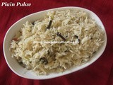 Plain Pulav Recipe/Plain Pulav/Plain Pulao with Coconut Milk/How to make Plain Pulav with step by step photos