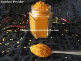 Sambar Powder/Sambar Powder Recipe/How to make Sambar Powder at Home/Homemade Sambar Powder Recipe