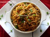 Schezwan Noodles Recipe/Schezwan Noodles/Schezwan Noodles with step by step photos