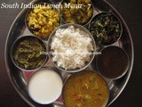 South Indian Lunch Menu – 7/Lunch Menu Ideas