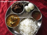 South Indian Lunch Menu Idea- 16/Lunch Menu Ideas/Simple Non-Vegetarian Lunch Menu Idea