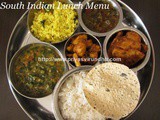 South Indian Lunch Menu - ii/Lunch Menu Ideas