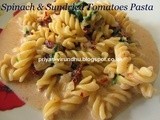 Spinach & Sundried Tomatoes Pasta