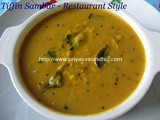 Tiffin Sambar – Restaurant Style