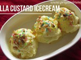 Vanilla Custard Ice cream Recipe/Custard Ice cream Recipe/How to make Vanilla Custard Ice cream step by step photos & Video