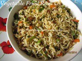 Vegetable Fried Rice/Fried Rice [Indo –Chinese Fried Rice]