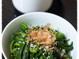 Japanese Boiled Spinach Ohitashi