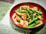 Stir Fry Asparagus with Prawns