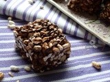 Barrette di riso e kamut soffiato al cioccolato....dolcetti facili facili e veloci