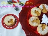 Biscotti natalizi con frolla all'olio e marmellata di petali di rosa