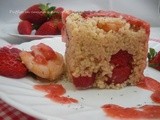 Couscous con fragole e gamberi all'aneto in questo anticipo di primavera