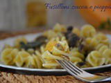 Fusilloni con zucca e funghi pioppini per #SaveRummo