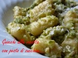 Gnocchetti ala ricotta con pesto di zucchine e pistacchi e piccole soddisfazioni