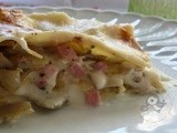 Lasagne ai carciofi e prosciutto cotto.....e le verdure sono state smascherate