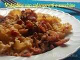 Mafaldine con calamaretti e zucchine...buon appetito