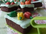 Mud cake a fette.....dolci aiuole con ortaggi di zucchero ^_