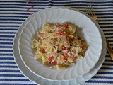 Pasta con melagrana e salmone