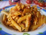 Penne integrali con sgombro piccante, zucchine e marzanino classico....tutto con assoluta calma ^_