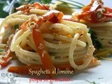 Spaghetti al limone con polpa di granchio.....un primo piatto semplice e profumato