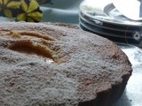 Torta morbida alla frutta (di stagione) con pere, pesche e nashi....buongiorno ^_