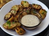 Grilled potatoes with garlic mustard aioli