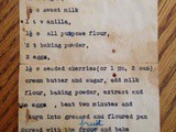 My Grandmother's Recipe - Cherry Cake