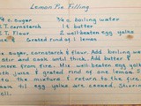 My Grandmother's Recipe - Lemon Pie Filling