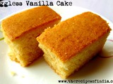 Eggless Vanilla Cake Using Condensed Milk