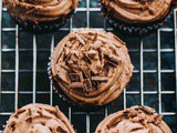 Eggless Chocolate Cupcakes + Chocolate Whipped Cream Cream Cheese Frosting